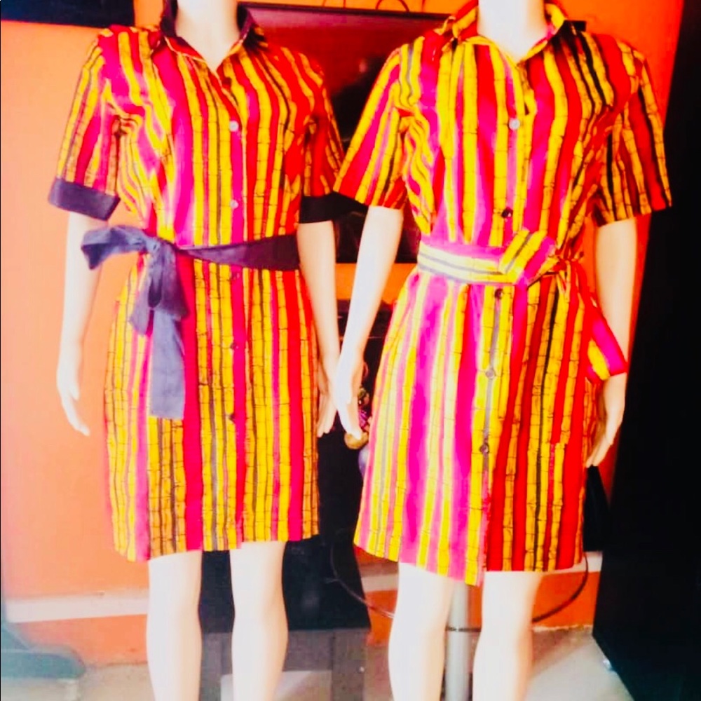 African Ankara (100% cotton) Short dress
